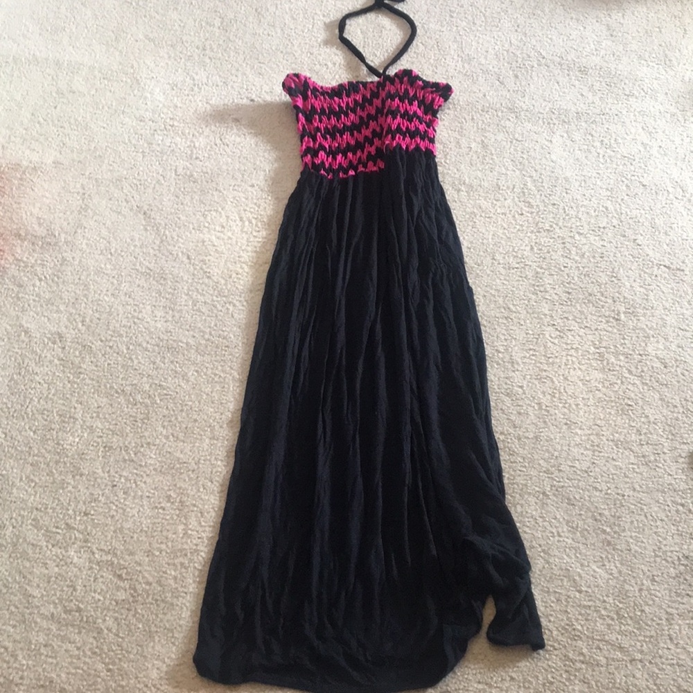 Maxi dress with print on top